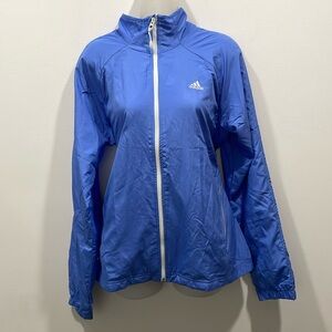 NWT Adidas blue wind jacket size large